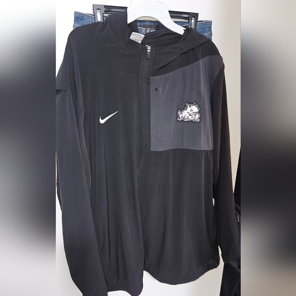 Nike Black and Gray Windbreaker. TCU